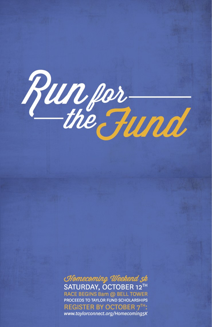 Poster for the Taylor Fund annual 5K rac