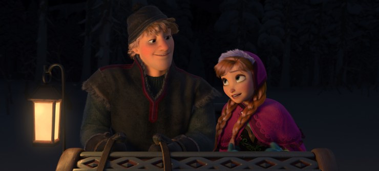 Anna and Kristoff in Frozen