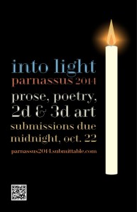 Poster advertising opportunity to submit to Taylor University's art and literary journal.